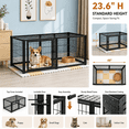 thumbnail image 6 of JaxSteam 48" Dog Cage & Pet Playpen with Top, Indoor Dog Crate & Cat Enclosure for Medium Dogs & Cats, Black, 6 of 9
