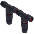 thumbnail image 4 of Outdoor T Shape Connector, Junction Box Connector Flame Retardant Electrical IP68 Waterproof 2Pcs  For Street Lights 2 In 2 Out,3 In 3 Out, 4 of 8