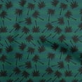 thumbnail image 1 of oneOone Cotton Flex Teal Green Fabric Leaf With Stripes Sewing Craft Projects Fabric Prints By Yard 40 Inch Wide, 1 of 5