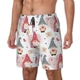 thumbnail image 1 of Balery Gnome With Love Letter Bañador para hombre, shorts de playa de secado rápido con entrepierna y forro de compresión-Medium, 1 of 6