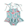 thumbnail image 1 of Maillot de Bain pour Tout-Petites Fille Léopard à Bretelles Sans Manches, 1 of 6