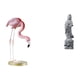 thumbnail image 1 of Escultura de pájaro flamenco de resina, arte moderno, figura de jardín con soporte de metal para jardín, estanque, parterre, adorno de piedra Guan Yin, 1 of 8