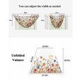 thumbnail image 6 of Waterfall Valances for Windows, Yellow Red Blue Spring Floral Kitchen Sheer Valance Curtains, Summer Botanical Flowers Rod Pocket Elegant Swag Valances for Living Room Bedroom, 47.2"x38.5", 3 Panel, 6 of 8