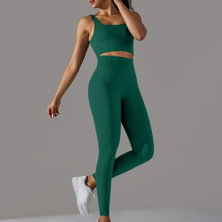 Wyongtao Womens Workout Sets 2 Piece Seamless Yoga Outfits