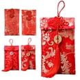 thumbnail image 2 of Farfi Chinese Style Embroidery Design Red Envelope Lucky Money Bag Party Supplies (Type K), 2 of 13
