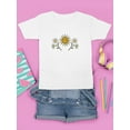 thumbnail image 3 of Daisies, Sun And Moon Art T-Shirt Juniors -Image by Shutterstock,  Small, 3 of 4