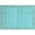 thumbnail image 1 of Ahgly Company Indoor Rectangle Abstract Light Blue Modern Area Rugs, 2' x 4', 1 of 4
