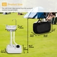 thumbnail image 4 of DWVO Portable Camping Sink With Rolling Wheels and Carry Bag Towel Holder & Soap Dispenser,Basin,17L Tank, White, 4 of 8