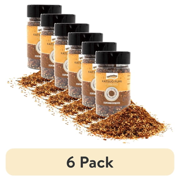 (6 pack) Snackathon Furikake Rice Seasoning, Katsuo Fumi 1.76 Ounce, Japanese Spices Topper for Rice Ball, Salad, Stir Fried Vegetables