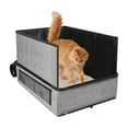 thumbnail image 2 of Folding Travel Cats Litter Box Zippered Leakproof Cats Potty Bag Dog Toilet Tray for Travel Car Hotel Use, 2 of 5