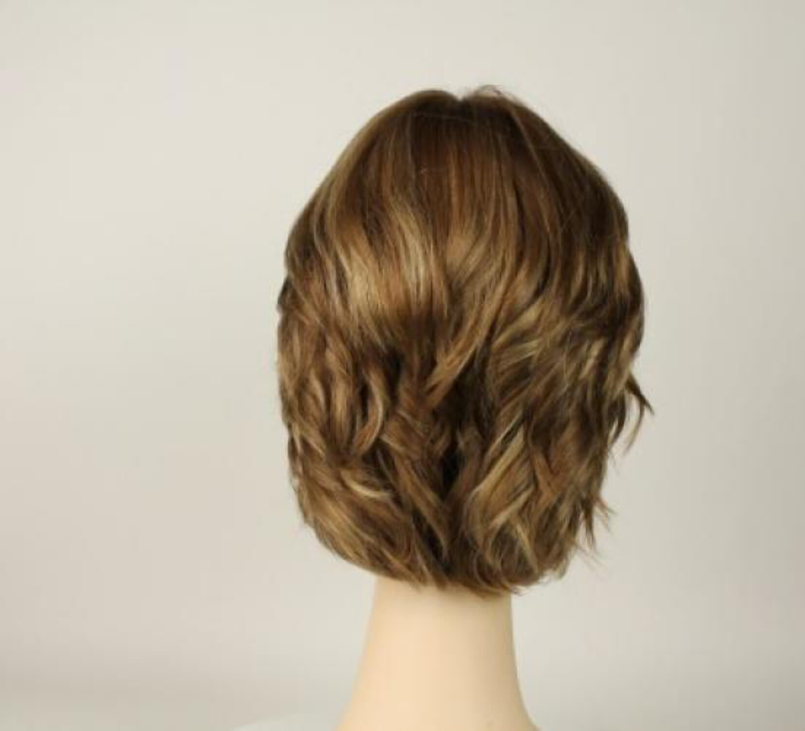 European Human Hair Freeda Wig Regina Blonde With Highlights 16-10 Multi-Directional Skin Top Size L