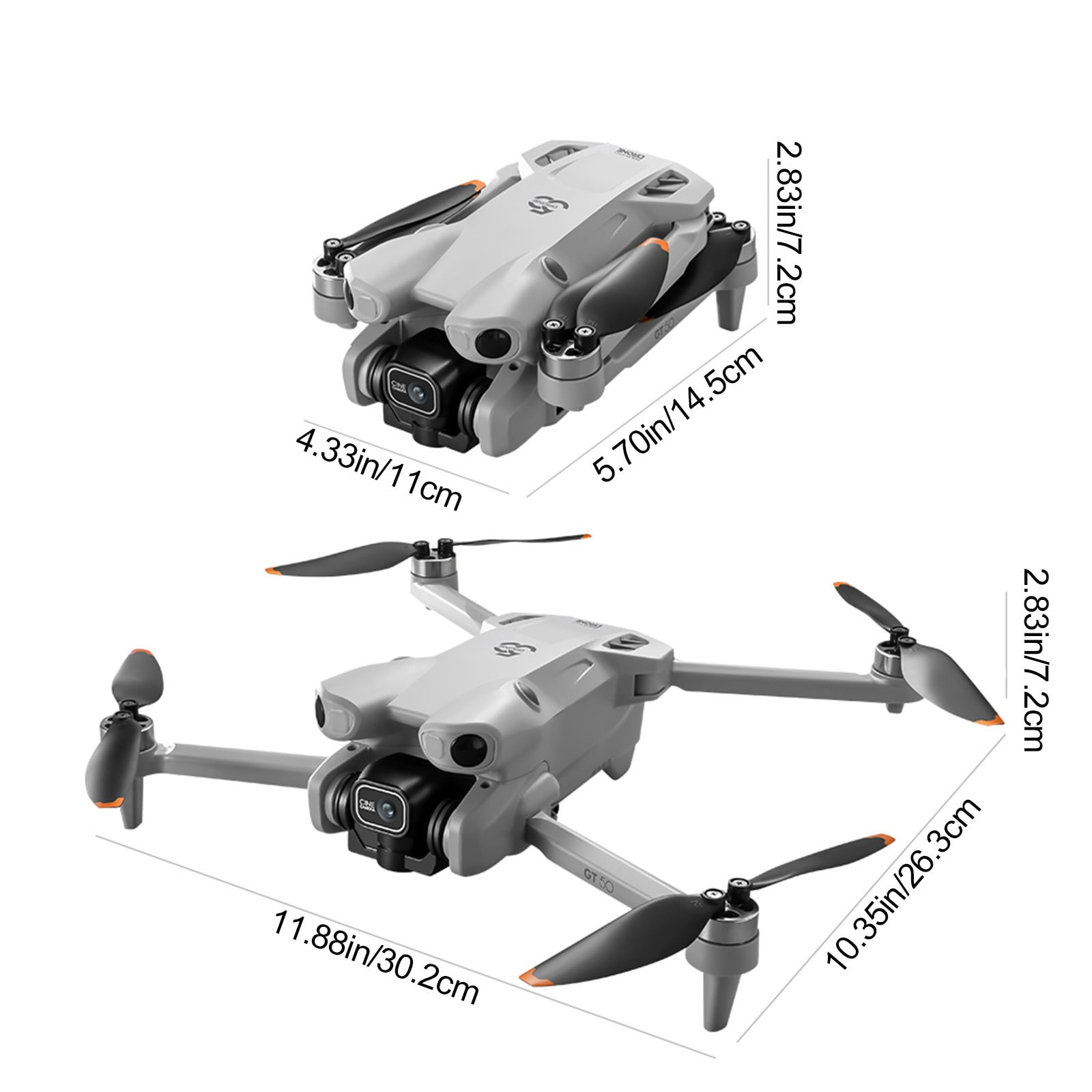 Drone with 4.9inch 1080P ESC Camera, Brushless Motor, 2.4G RC Quadcopter with 360°Stunt Roll, One Click Takeoff And Landing