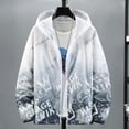 thumbnail image 7 of Summer Skin Coats Men Ultra Light UV Sun Protection Big Size Hooded Windbreaker Jacket Men printing Casual Outwear, 7 of 7