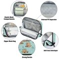 thumbnail image 4 of Standing Pencil Case with Base Large Capacity Stationery Pouch Pen Bag with Zipper for Women Men Cute Otter Pattern, 4 of 7