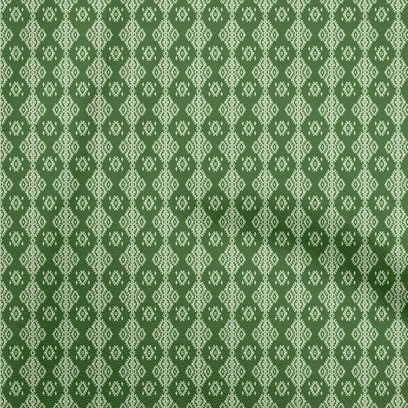 oneOone Velvet Green Fabric Geometric Sewing Material Print Fabric By The Yard 58 Inch Wide