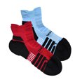 thumbnail image 4 of True Step - Athletic Socks for kids 2-pack, Medium (Youth Sizes 12-3 / 6-10 years) 2 pack with Blue & Red, 4 of 5