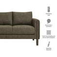 thumbnail image 3 of Hawken Boucle Fabric Loveseat in Antique Espresso, 3 of 9