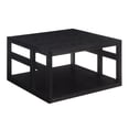 thumbnail image 4 of Convenience Concepts Monterey Square Coffee Table with Shelf, Black, 4 of 6