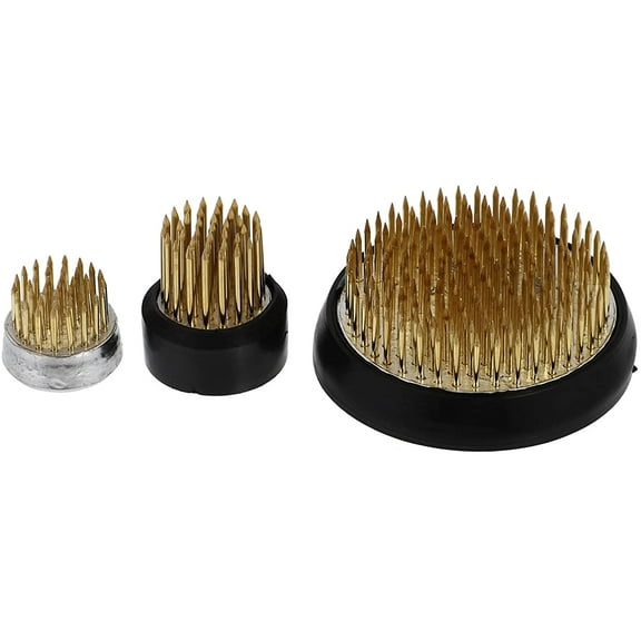 Hair Clip Holder 3pcs Flower Frogs Japanese Flower Holder Floral Arrangement Pin Holder Round Flower Arranger Flower Fixed Tools for Plant Fixation Decoration 26mm 34mm 23mm Circle Vase