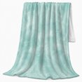 thumbnail image 2 of Aqua Speckled Abstract Texture with Soft Watercolor Wash, Calming Coastal Motif for Ocean Lovers, Housewarming Gift, Cozy Flannel Blanket for Beach House and Sunroom, Coastal Home Decor, 2 of 9