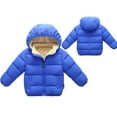 thumbnail image 6 of Esaierr 1-7 Year Boys Girls Solid Color Cotton Coat for Baby Kids Hooded Fleece Cotton Jacket Zipper down Jackets Winter with Pockets Thickening Snowsuit, 6 of 7