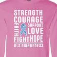 thumbnail image 4 of Inktastic ALS Awareness Strength Courage Support Long Sleeve T-Shirt, 4 of 5