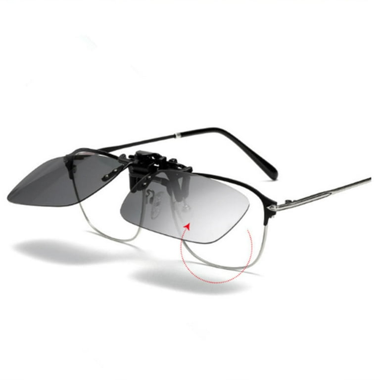 Vivibee Mens Fishing Clip On Sunglasses For Myopia Eyeglasses Uv400 Women  Square Night Vision Driving Sun Glasses