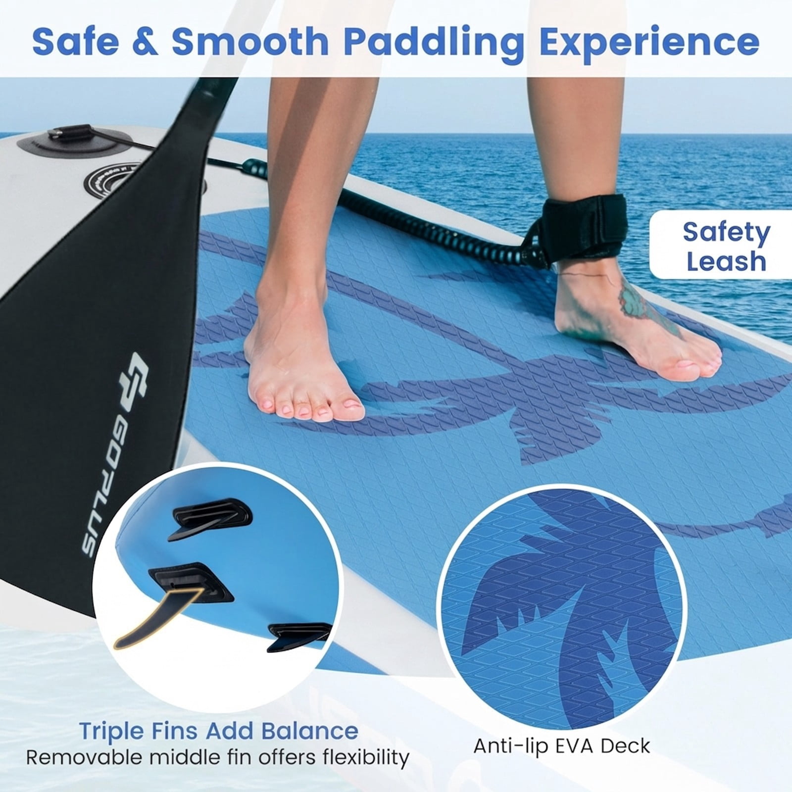 Airfind Inflatable Stand Up Paddle Board with Accessories-S