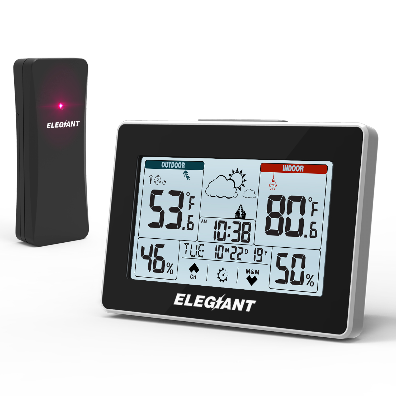 Digital Weather Station Thermometer Hygrometer I Temperature Humidity In//Outdoor