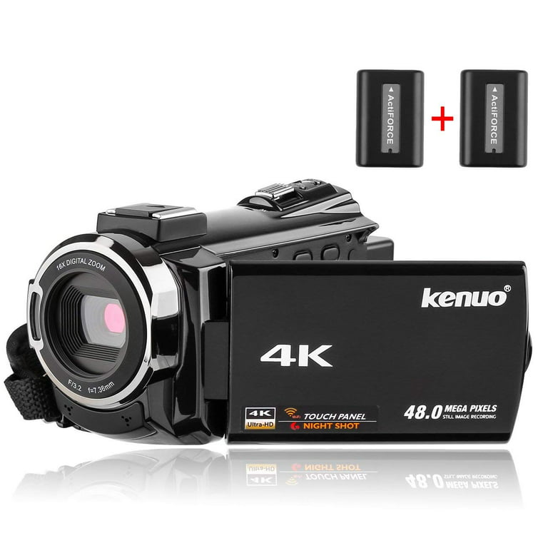 Caméscope 4K Caméra Vidéo UHD 48MP WiFi IR Vision Nocturne,Zoom