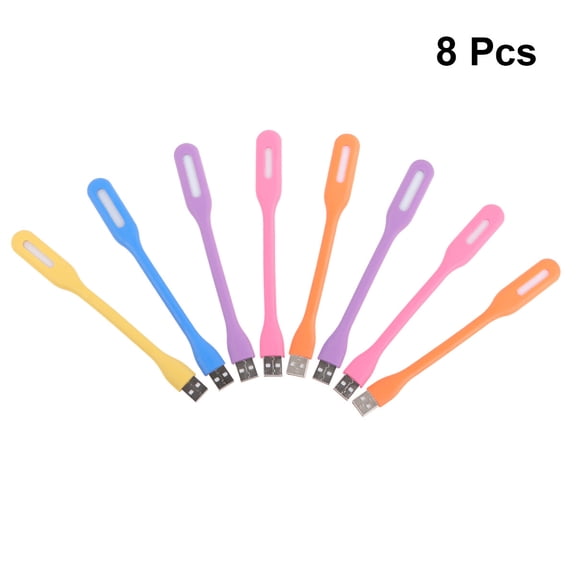 ULTNICE 8Pcs Portable Lights Usb Led Lamp Flexible Shape For General Users 17x1.85x0.9cm
