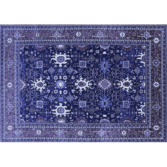 Ahgly Company Indoor Rectangle Oriental Blue Traditional Area Rugs, 4' x 6'