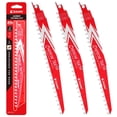 thumbnail image 1 of EZARC Carbide Reciprocating Saw Blade R943HM Endurance for Hard Wood 9-Inch 3TPI, 3-Pack, 1 of 5
