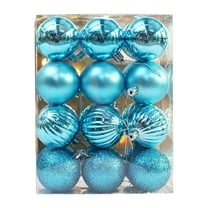 VOTRUDI Christmas Balls Ornaments Shatterproof Ball,1 Box of 24pcs Christmas Ball Set Christmas Tree Window Display Shopping Mall Decoration Pendant 5cm,Sky Blue