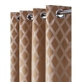 thumbnail image 3 of Rosaline 100% Blackout Wide Curtain Panels -Thermal Insulated (Set of 2 Panels) - 108x84 - Gold, 3 of 3