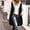 Black, variant on Womens Long Fleece Lined Vest, Hooded Sleeveless Zip Up Puffer Coat with Pockets, Casual Winter Outerwear for Cold Weather Daily Wear, 2026 New Clearance Sale