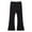 Black, variant on Girls Capri Leggings Kids Micro Flare Pants Breathable Stretch Outer Layer Leggings Cargo Pants Girls Black 2 Years-3 Years