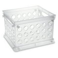 thumbnail image 1 of Sterilite Convenient Mini Square Small Storage Organizing Crate, Clear (12 Pack), 1 of 12