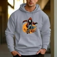 thumbnail image 2 of Men's 330g 100% Cotton Pattern Terry Dropped Shoulder Hoodie-Skateboard Skull Pattern, 2 of 15