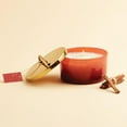 thumbnail image 4 of Thymes Bougie Rouge de Récolte de Cidre Mijotée à 4 Mèches - Bougie Parfumée Chaude et Épicée avec des Notes de Pomme, de Clou de Girofle et de Cardamome - Parfum d'Intérieur de Luxe - Bougie Rouge avec Couvercle Doré (21 oz), 4 of 4