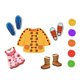 thumbnail image 2 of Juego de cartas con cordones Material didáctico Habilidades motoras finas Juguetes de desarrollo Tarjetas de costura para niños pequeños de 3 a 6 años Ropa Baoblaze Enhebrado de cordones, 2 of 8