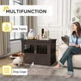 thumbnail image 3 of PawHut 31" Dog Crate Furniture End Table with Three Doors for Small Dogs, 3 of 9