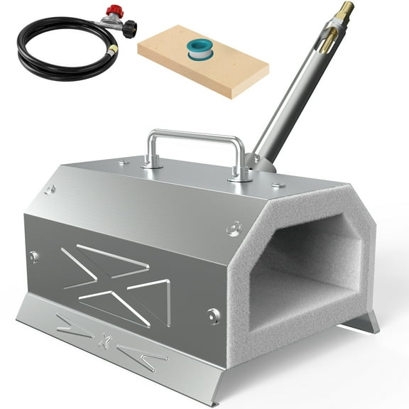 Nelyrho Blacksmith Forge Starter Kit, Made of Stainless Steel, with 30PSI Regulator,for Blacksmithing and Knife Making Equipment Forging Melting Casting (Single Burner)