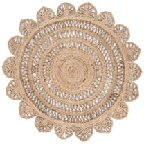 SAFAVIEH Natural Fiber Calanthia Geometric Area Rug, Natural, 5' x 5' Round