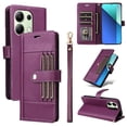 thumbnail image 1 of FOXDOCK Funda tipo Cartera para Xiaomi Redmi Note 13 4G – Cubierta de Cuero PU con Múltiples Ranuras, Bolsillo para Efectivo y Correa de Muñeca, 1 of 6