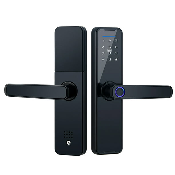 Cerradura de puerta inteligente Docooler Tuya Smart Lock Cerradura de huella digital Cerradura de puerta Teclado Cerradura de puerta con manija Huella digital Cerrojo electrónico Cerradura de puerta C Docooler Cerradura de puerta inteligente