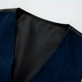 thumbnail image 6 of ZCFZJW Men's Suit Vest Formal Wedding Slim Fit Single-Breasted Sleeveless V-Neck Have Pockets Solid Dress Wedding Waistcoat Prom Tuxedo #12-Navy XXL, 6 of 9