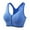 T#Blue491, variant on CAIVO Women Front Zip Sports Bra High Workout Yoga Running Tops Breathable Supportive Seamless Comfort Fitness Activewear Solid Color Relaxed Fit Brassiere