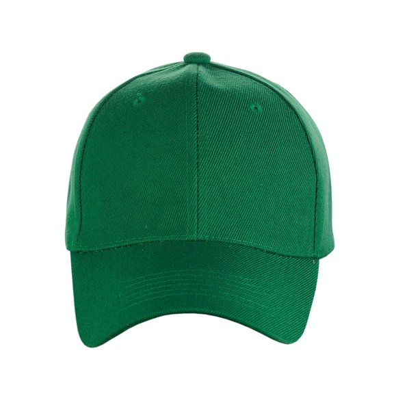 NYFASHION101 Unisex Plain Adjustable Hook and Loop Baseball Cap VEL100, Kelly Green