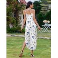 thumbnail image 4 of Vestido de verano Zeagoo 2025 para mujer, bohemio, playa, blanco y floral, 4 of 6